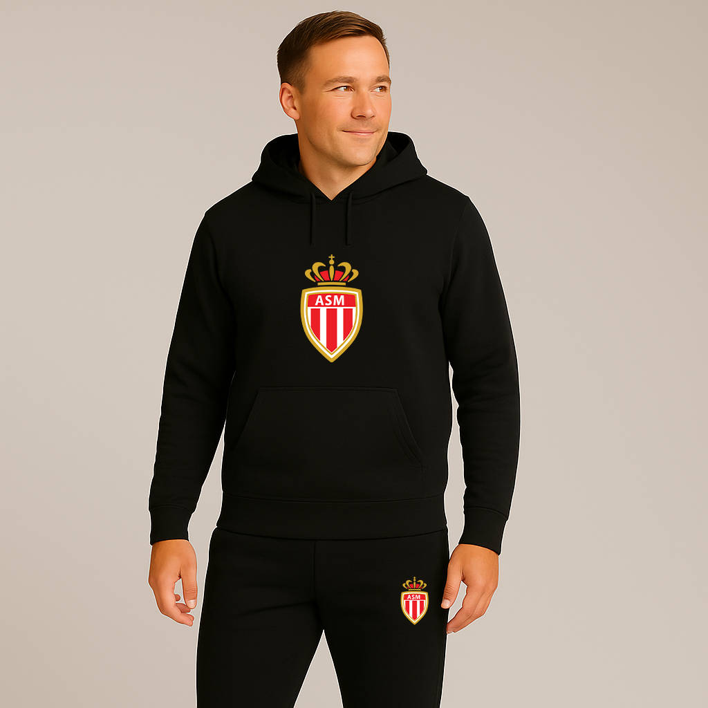 Men's AS Monaco FC Hoodie Joggers Set