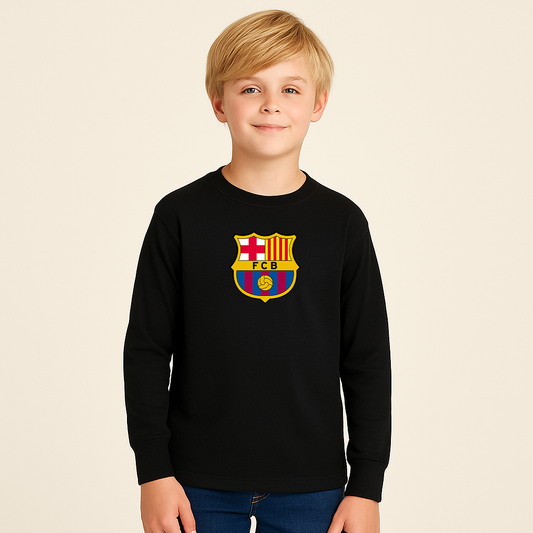 Youth Kids F.C. Barcelona Soccer Long Sleeve T-Shirt