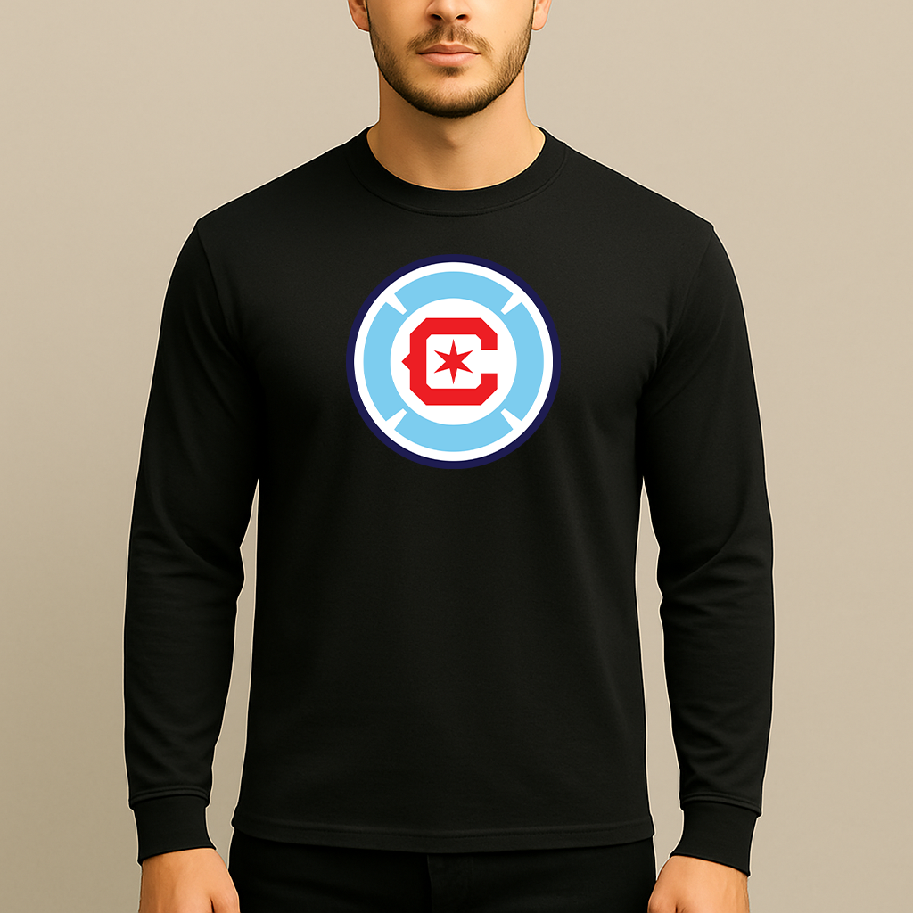 Men's Chicago Fire Soccer Long Sleeve T-Shirt