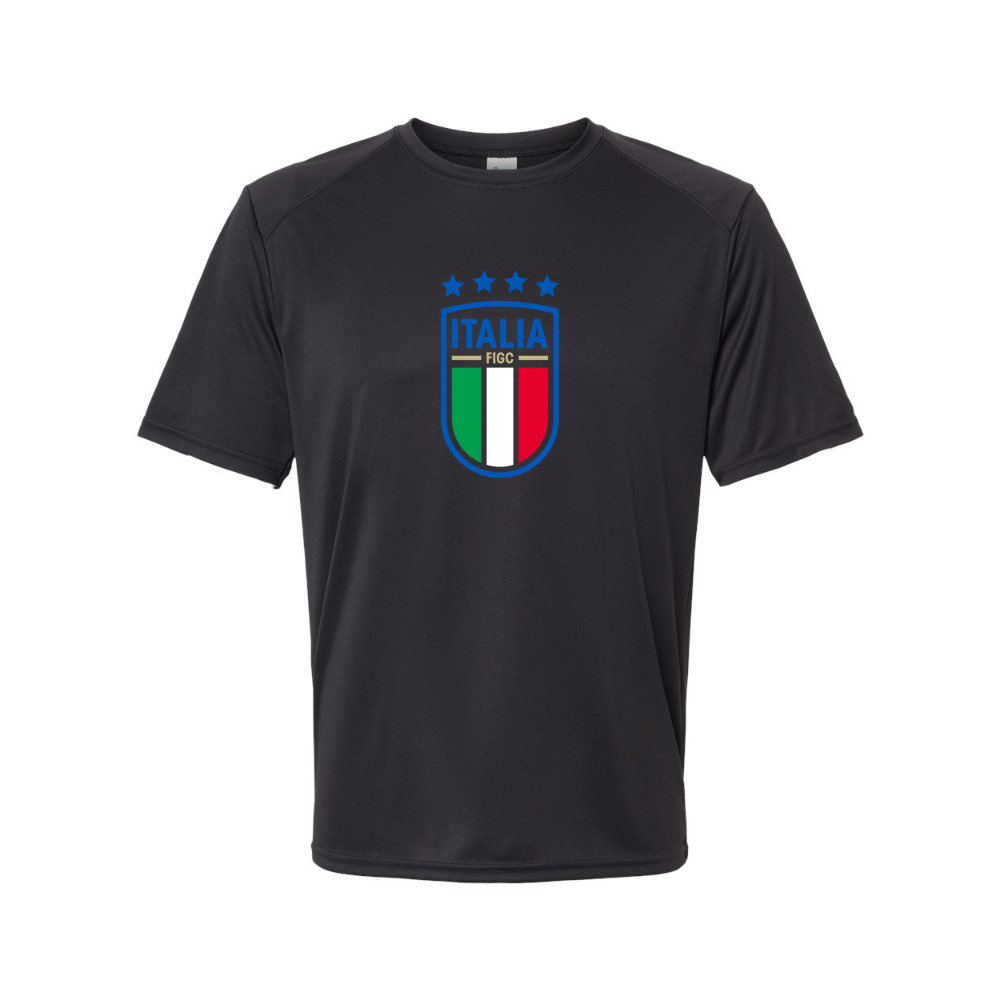 Youth Kids Italy National Soccer Performance T-Shirt