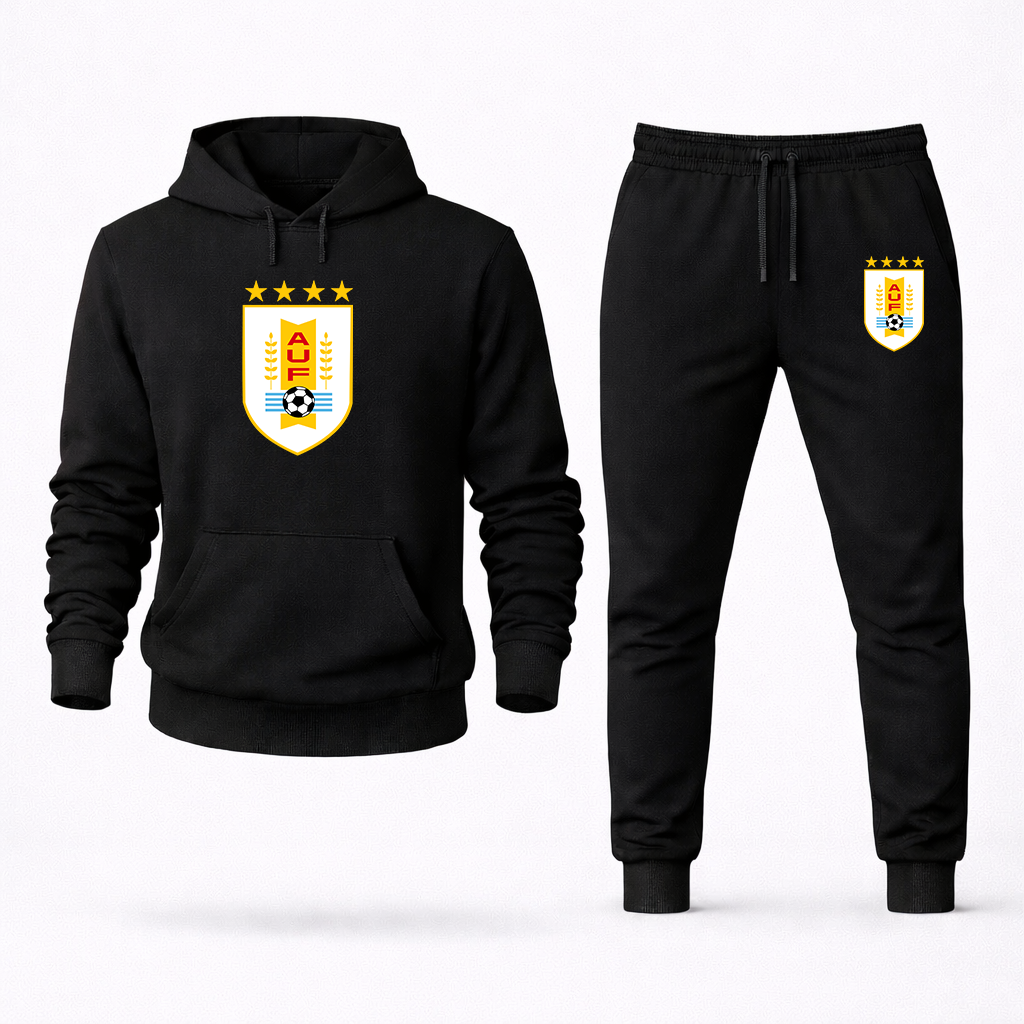 Men's Uruguay National Soccer Team Hoodie Joggers Set