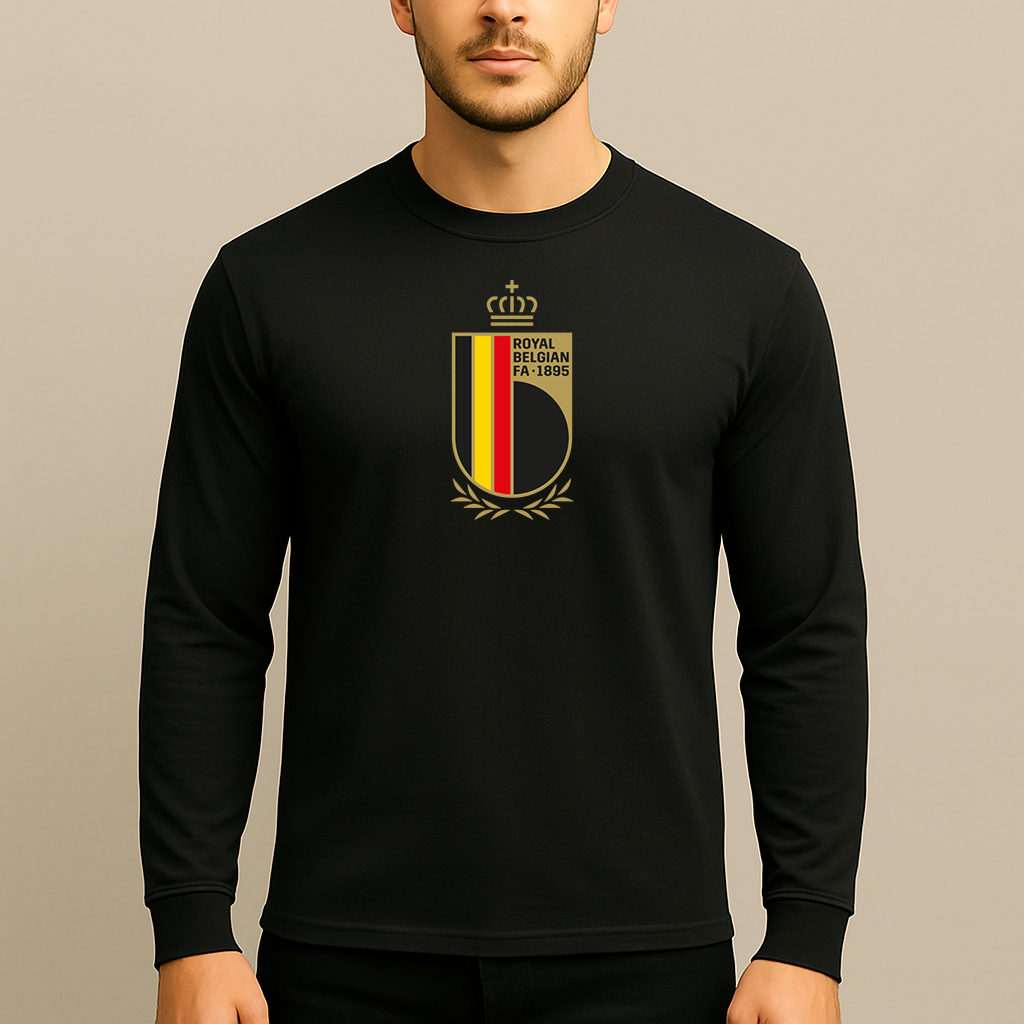 Men's Belgium National Soccer Team Long Sleeve T-Shirt