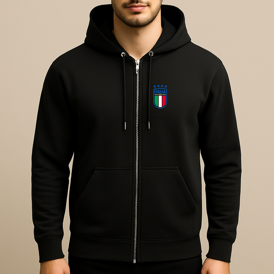 Men's Italy National Soccer Team Zipper Hoodie