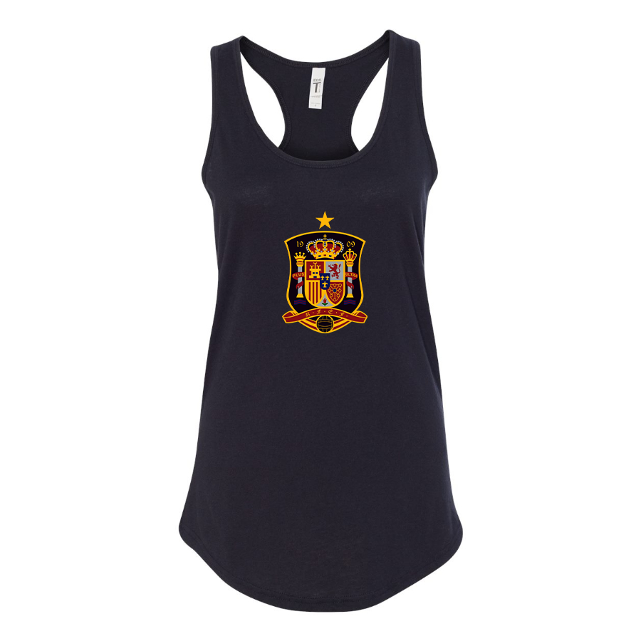 Women's Spain National Soccer Team Racerback Tank Top