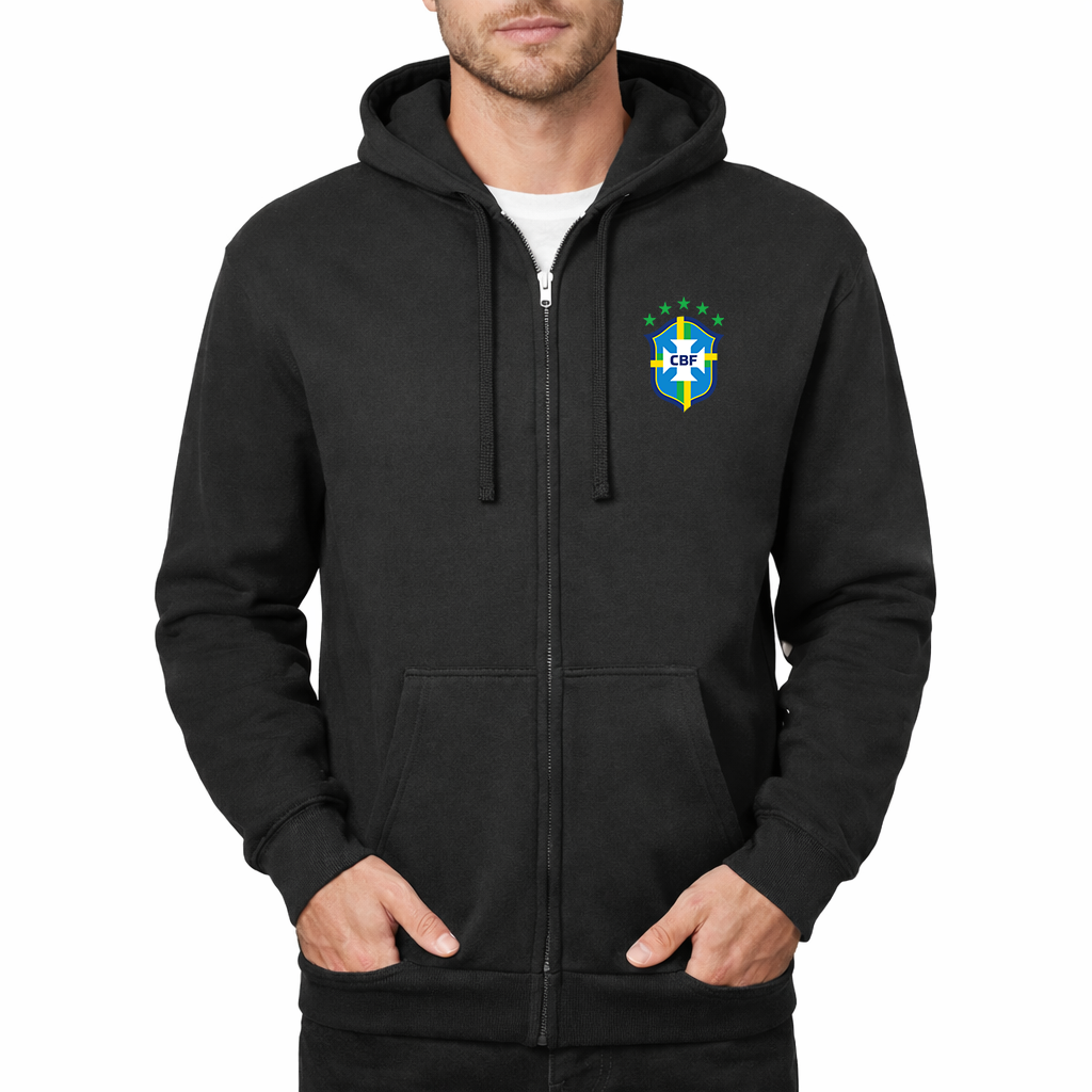 Men's Brazil National Soccer Team Zipper Hoodie