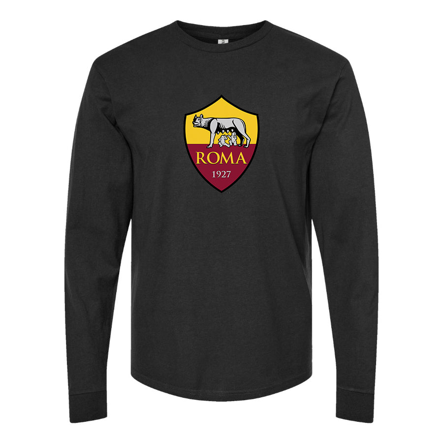 Men's AS Roma FC Cotton Long Sleeve T-Shirt