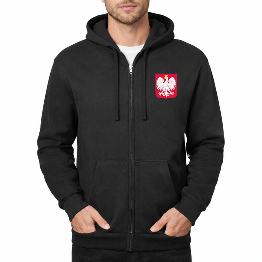 Men's Poland National Soccer Team Zipper Hoodie