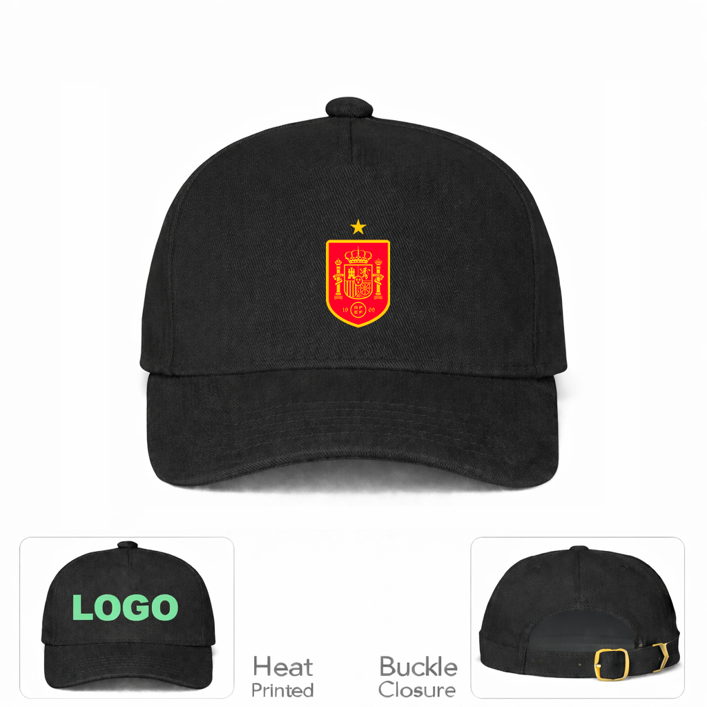 Spain Red Logo National Soccer Team Dad Baseball Cap Hat