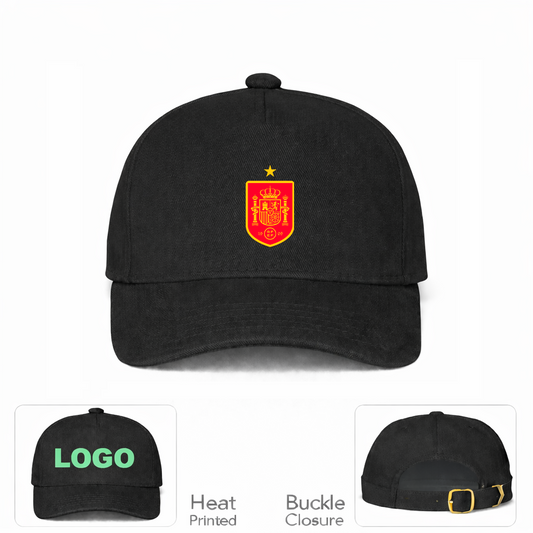 Spain Red Logo National Soccer Team Dad Baseball Cap Hat