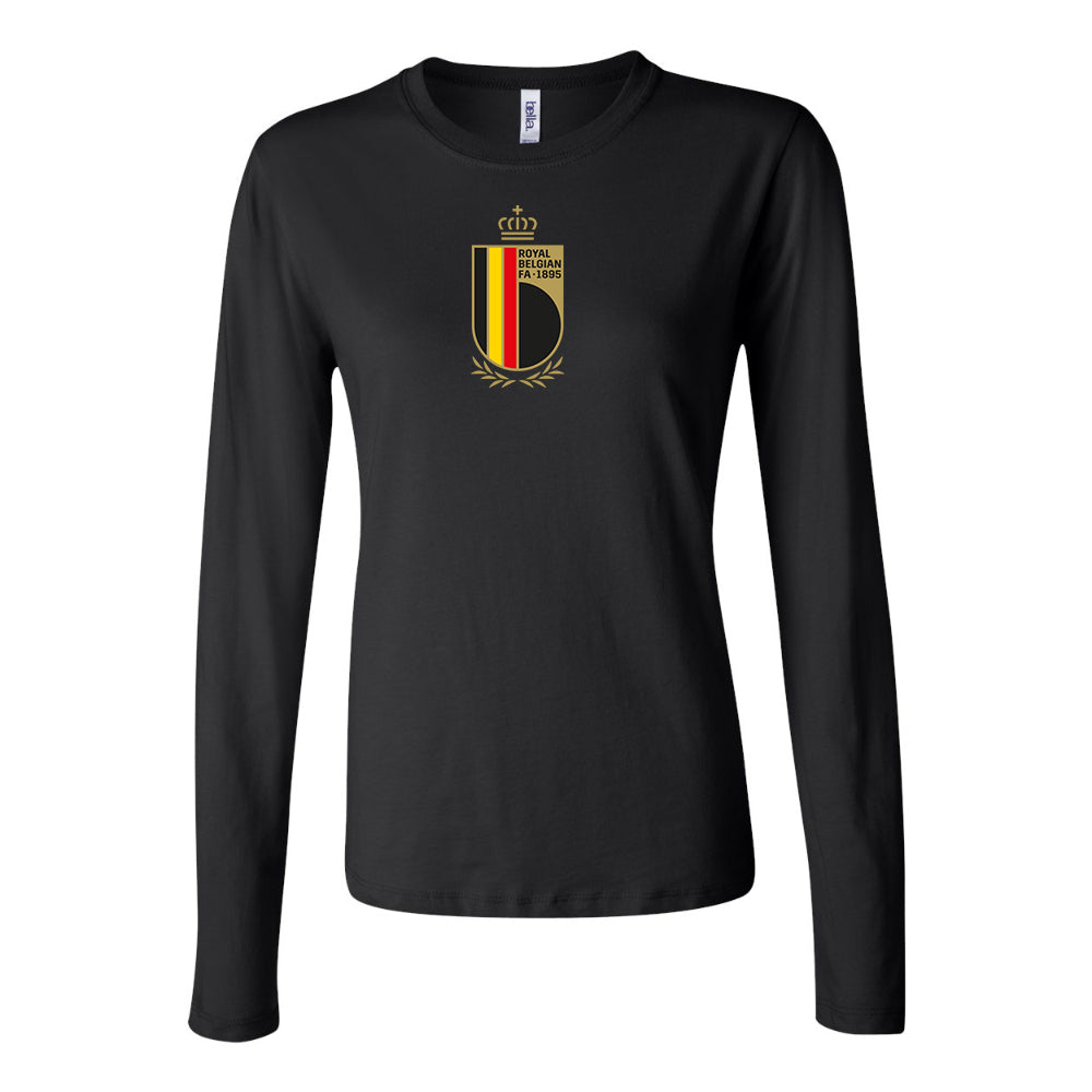 Women's Belgium National Soccer Team Long Sleeve T-Shirt