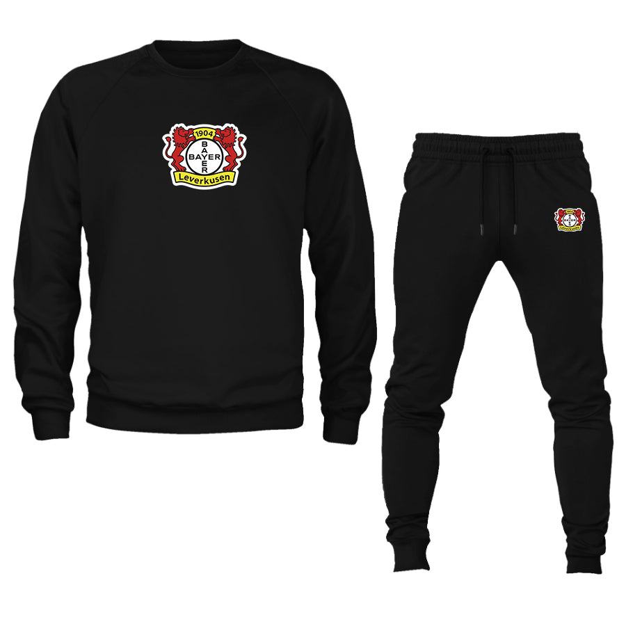 Men's Bayer Leverkusen FC Logo Crewneck Sweatshirt Joggers Suit