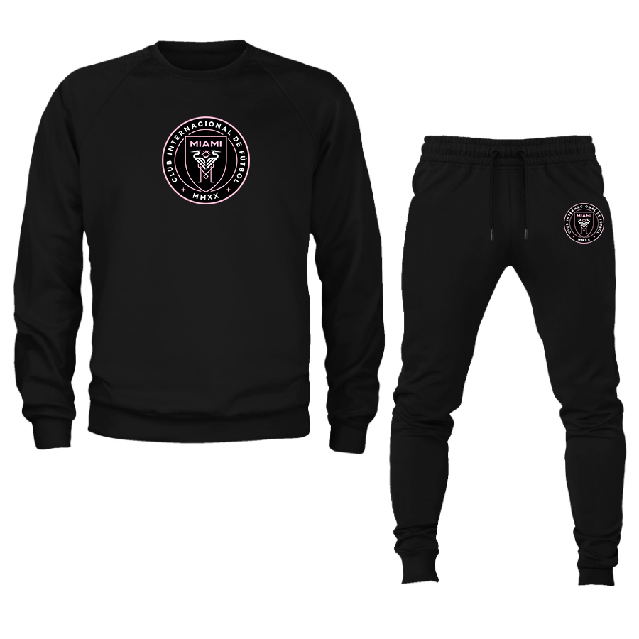 Men's Inter Miami FC Crewneck Sweatshirt Joggers Suit