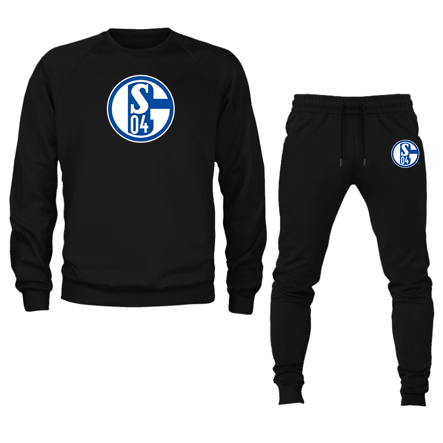 Men's Schalke 04 FC Crewneck Sweatshirt Joggers Suit