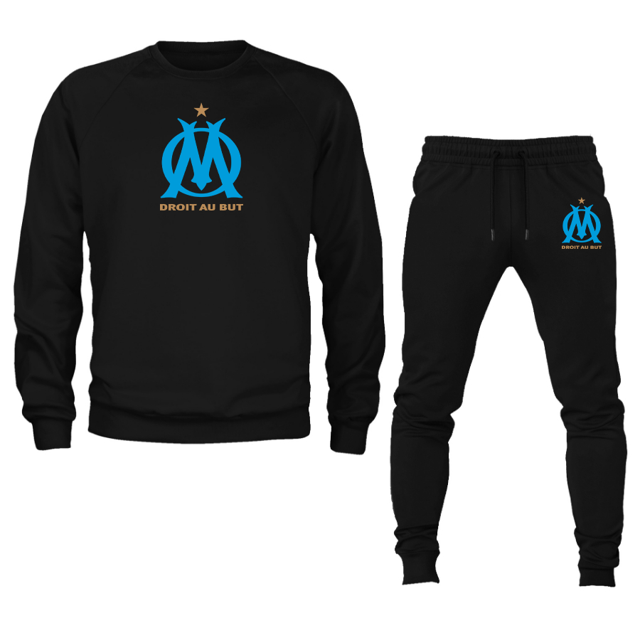 Men's Olympique de Marseille FC Crewneck Sweatshirt Joggers Suit