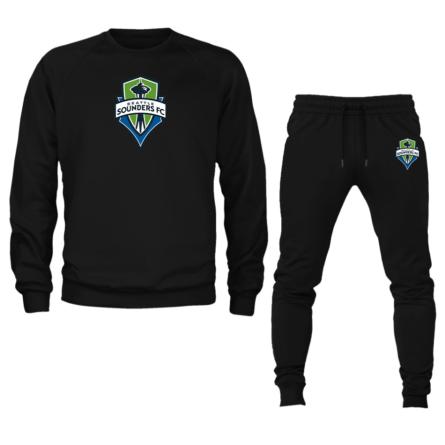 Men's Seattle Sounders FC Crewneck Sweatshirt Joggers Suit