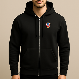 Men's Croatia National Soccer Team Zipper Hoodie