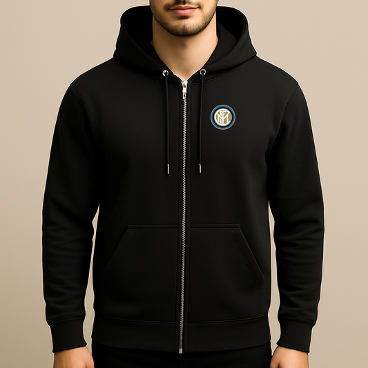 Men's Inter Milan Soccer Zipper Hoodie