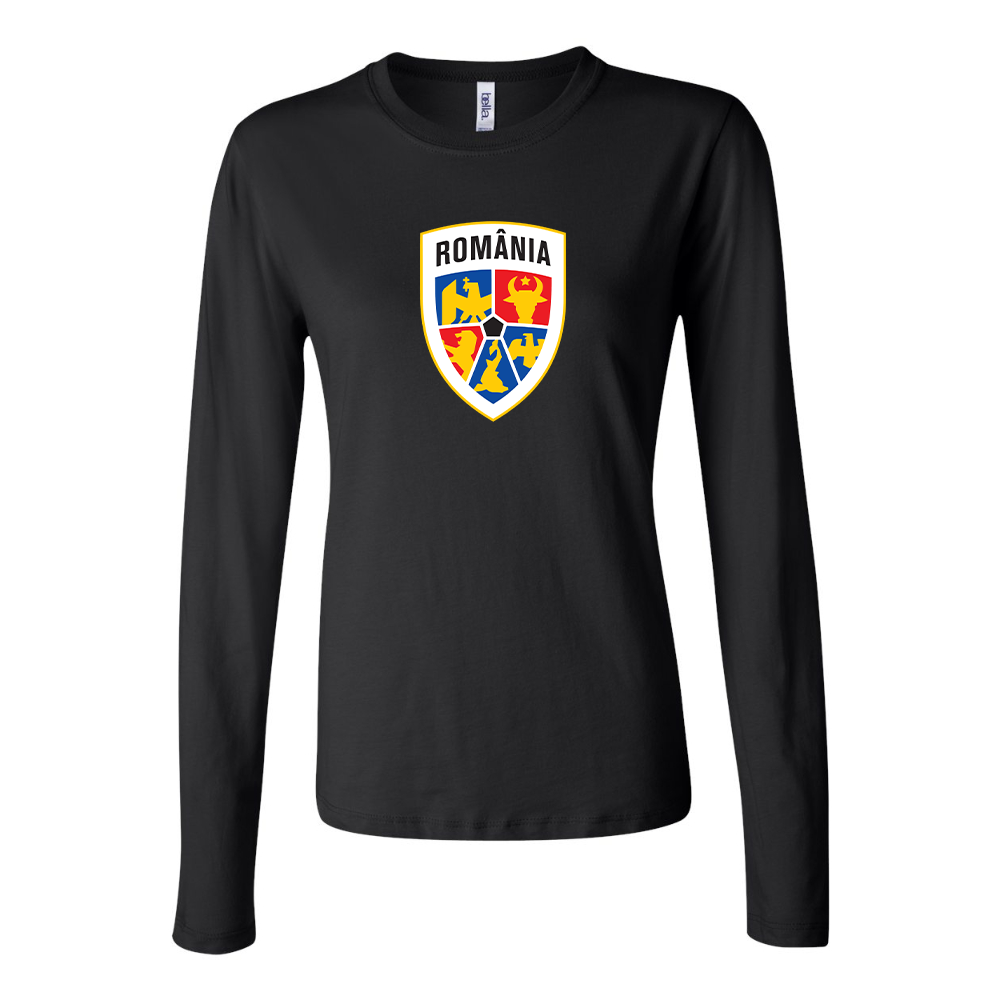 Women's Romania National Soccer Team Long Sleeve T-Shirt