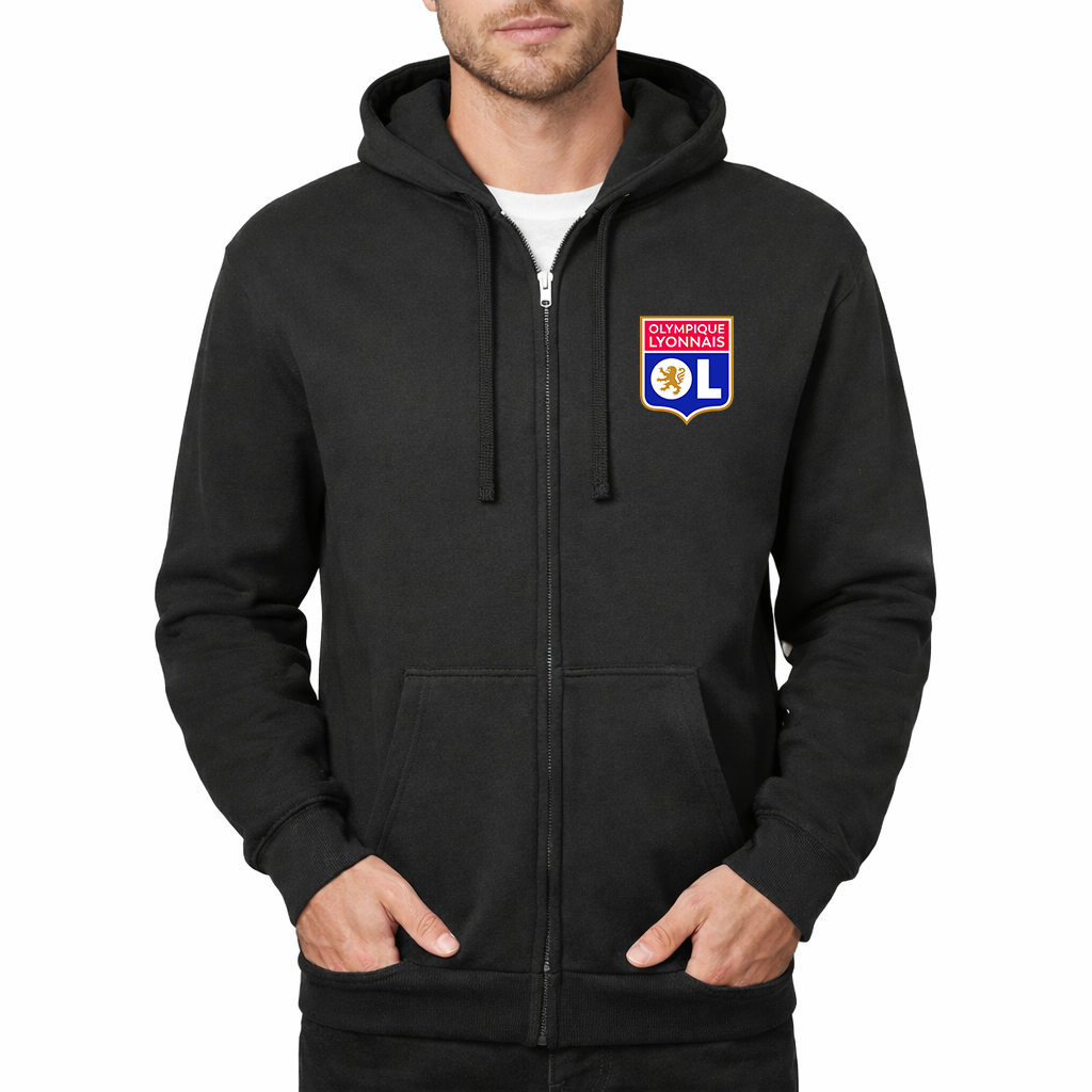 Men's Olympique Lyonnais FC Zipper Hoodie