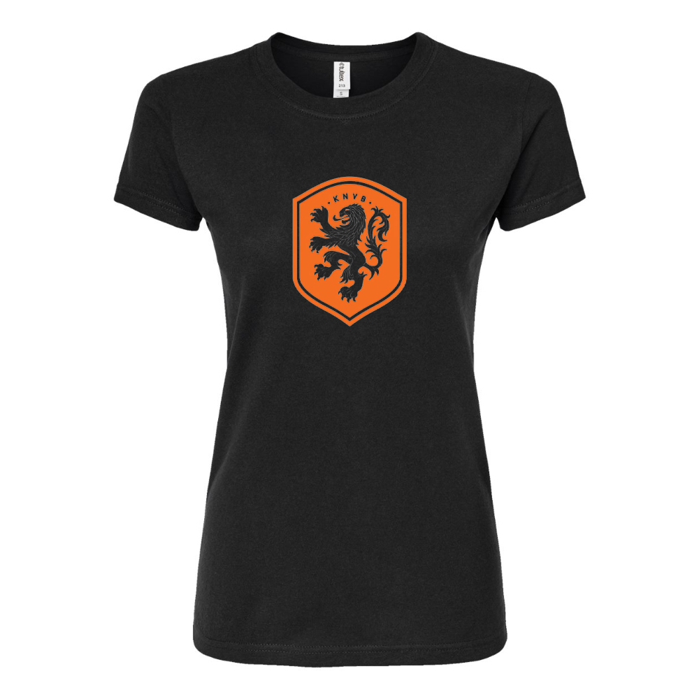 Women's Netherlands National Soccer Team Round Neck T-Shirt