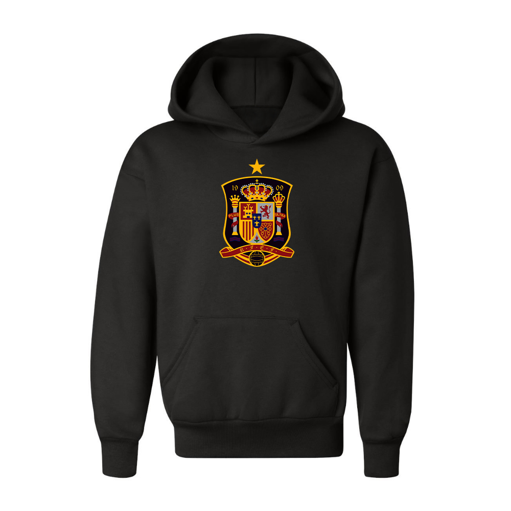 Youth Kids Spain National Soccer Team Pullover Hoodie