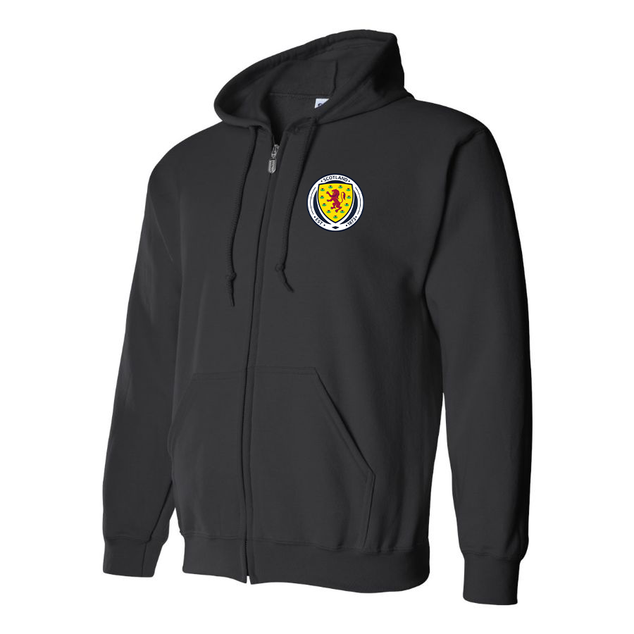 Men's Scotland National Soccer Team Zipper Hoodie