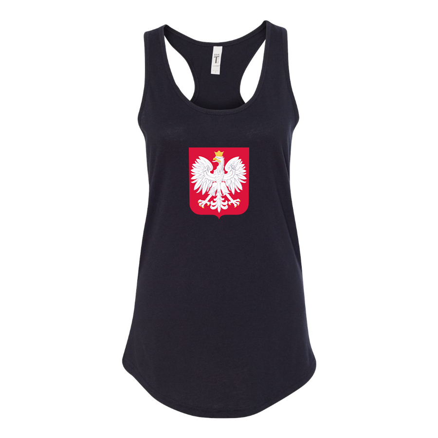 Women's Poland National Soccer Team Racerback Tank Top