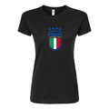Women's Italy National Soccer Round Neck T-Shirt