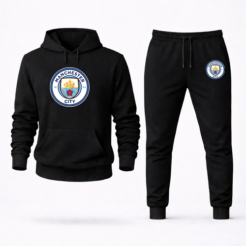 Men's Manchester City Soccer Logo Hoodie Joggers Set