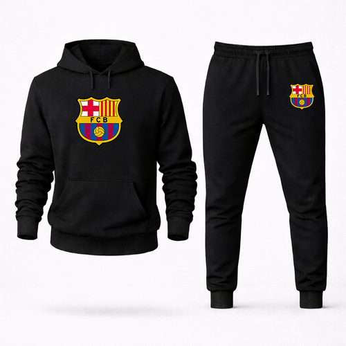 Men's F.C. Barcelona Soccer Logo Hoodie Joggers Set