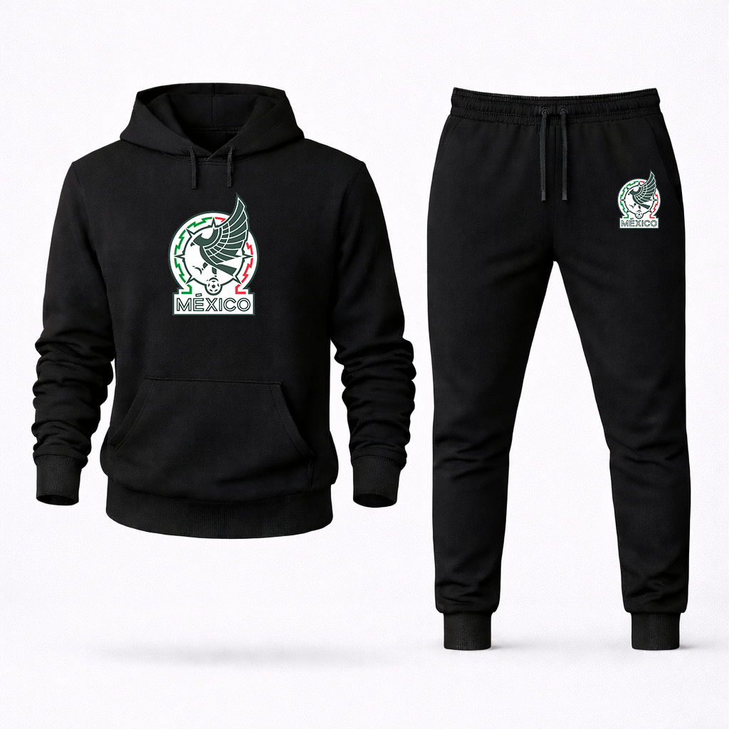 Men’s Mexico Soccer Soccer Logo Hoodie Joggers Set