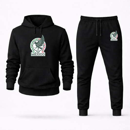 Men’s Mexico Soccer Soccer Logo Hoodie Joggers Set