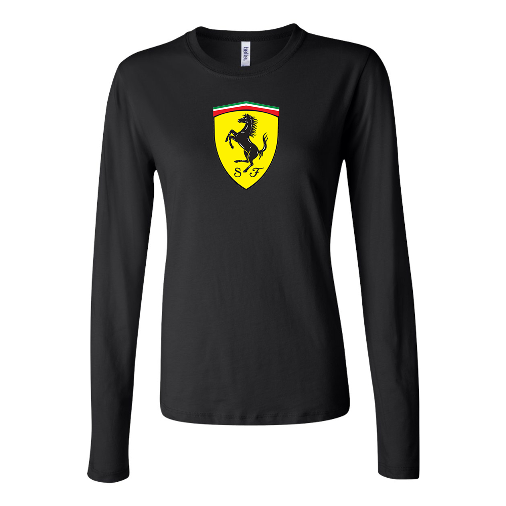 Women's Ferrari Motorsport Car Long Sleeve T-Shirt