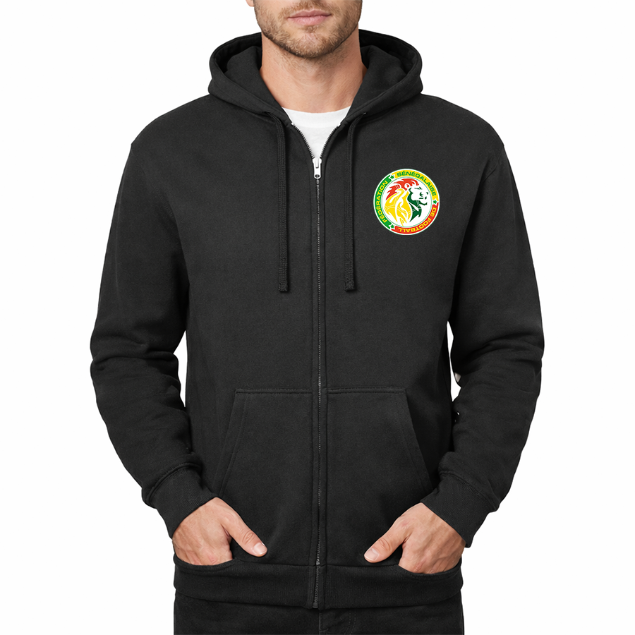 Men's Senegal National Soccer Team Zipper Hoodie
