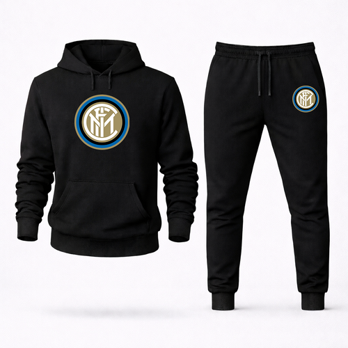 Men's Inter Milan Soccer Logo Hoodie Joggers Set