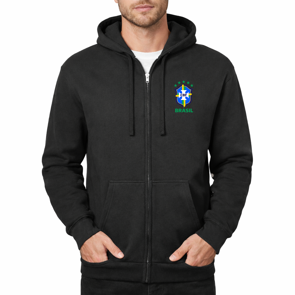 Men's Brasil National Soccer Team Zipper Hoodie