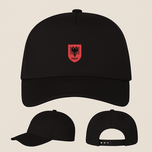 Albania National Soccer Team  Five Panel Twill Snapback Cap