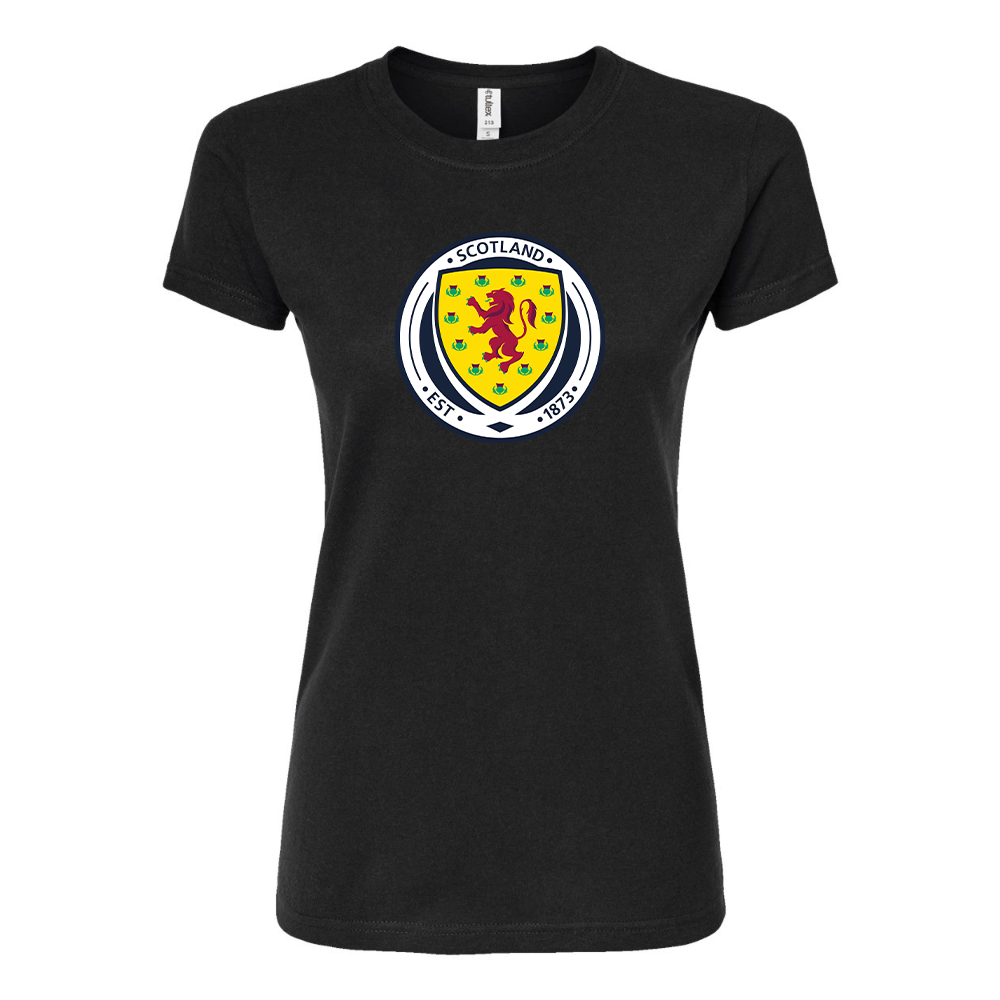 Women's Scotland National Soccer Team Round Neck T-Shirt