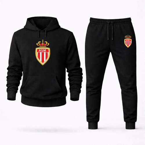 Men's AS Monaco FC Hoodie Joggers Set