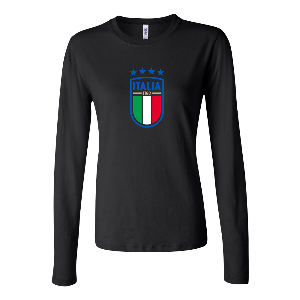 Women's Italy National Soccer Long Sleeve T-Shirt