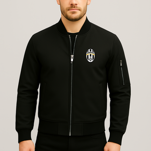 Men's Juventus Football Club Classic Lightweight Bomber Jacket Windbreaker Softshell Varsity Jacket Coat