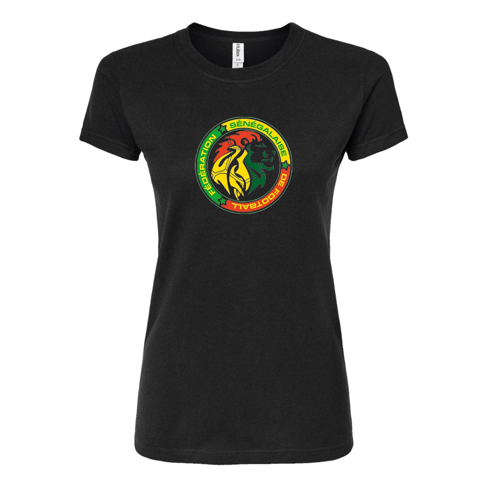 Women's Senegal National Soccer Team Round Neck T-Shirt