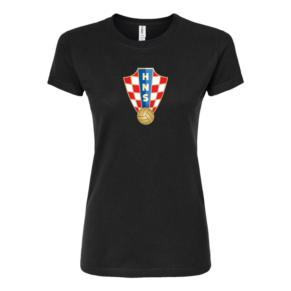 Women's Croatia National Soccer Team Round Neck T-Shirt