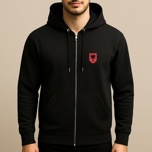 Men's Albania National Soccer Team Zipper Hoodie