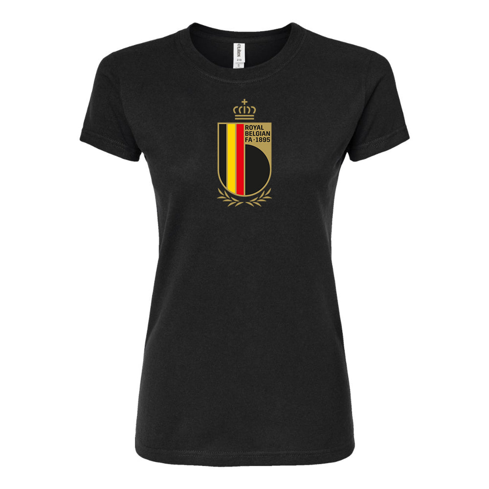 Women’s Belgium National Soccer Team Round Neck T-Shirt