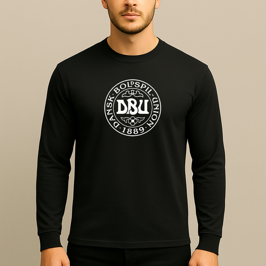 Men's Denmark Soccer Long Sleeve T-Shirt