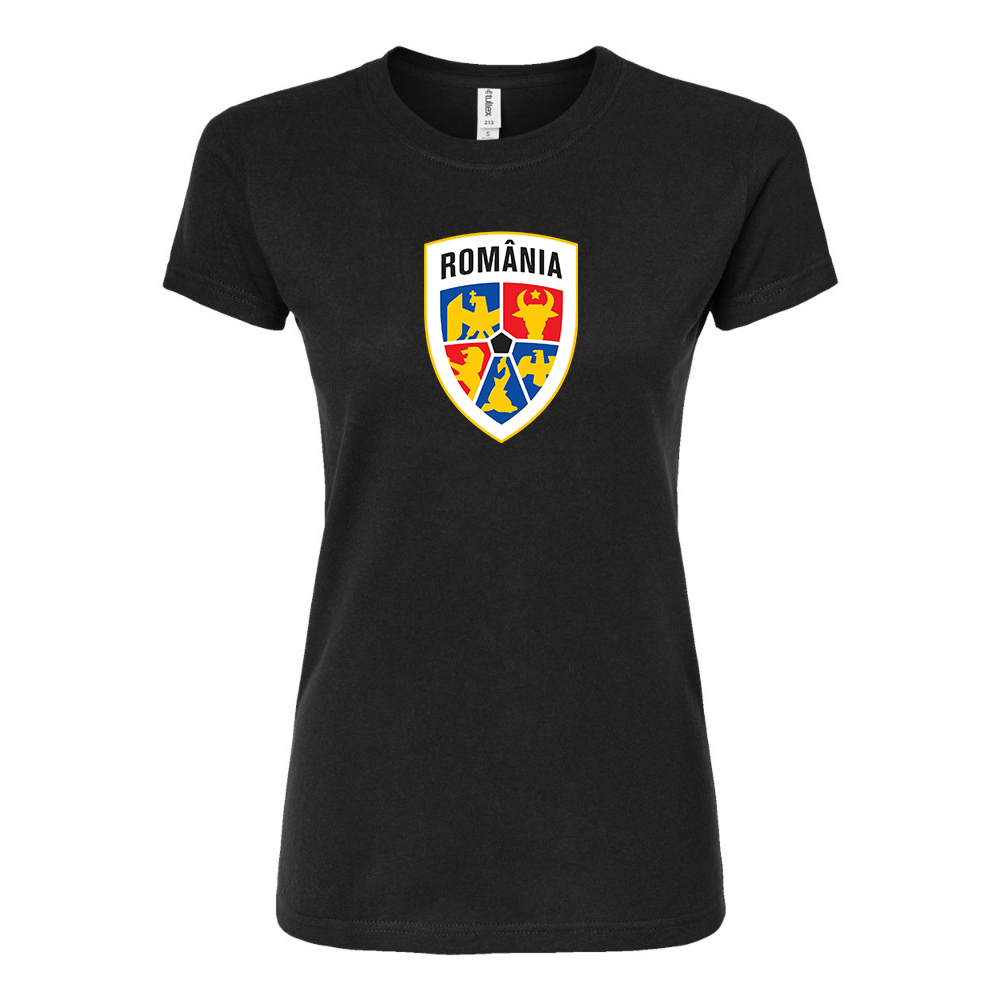 Women's Romania National Soccer Team Round Neck T-Shirt