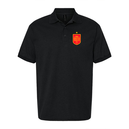 Men's Spain Red Logo National Soccer Team Dry Blend Polo