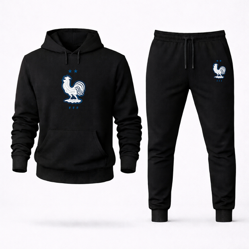 Men's France National Soccer Team  Logo Hoodie Joggers Set