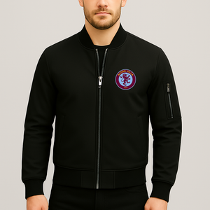 Men's Aston Villa FC Lightweight Bomber Jacket Windbreaker Softshell Varsity Jacket Coat